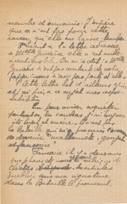 intéressant ensemble autographe Henri JEANSON 2 lettres 1 billet 1 télégramme