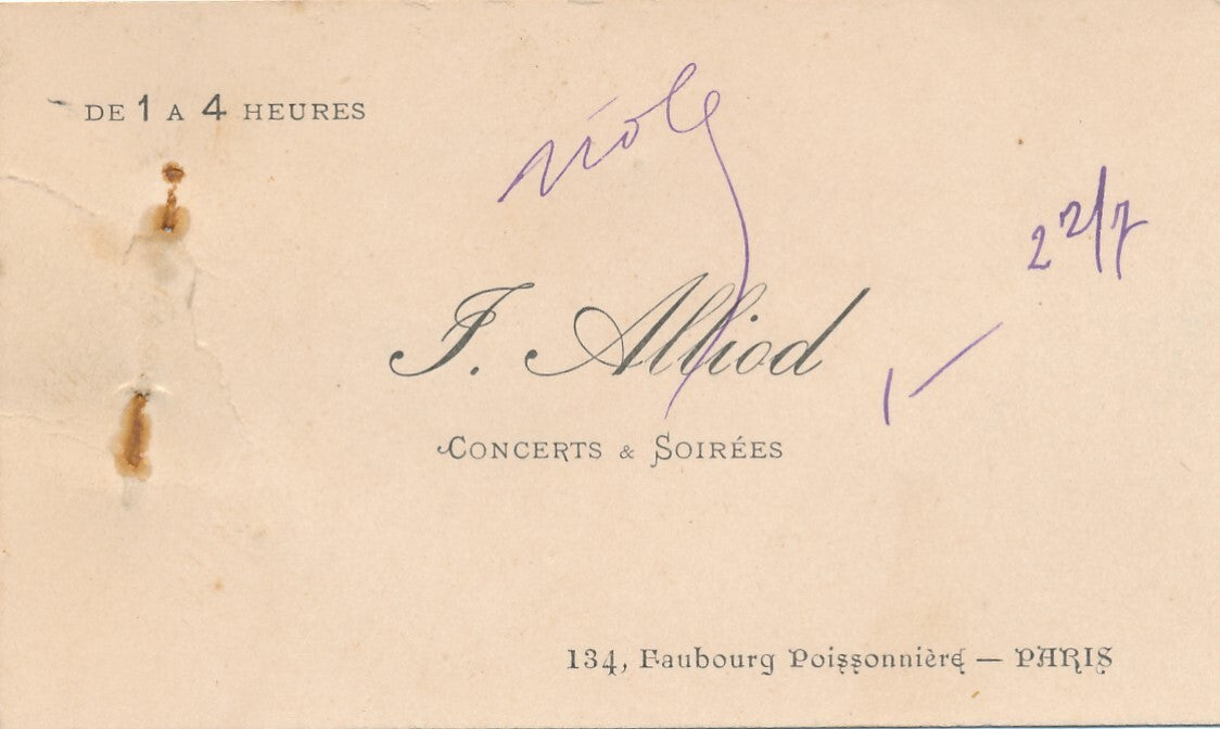 F. ALLIOD organisateur concerts