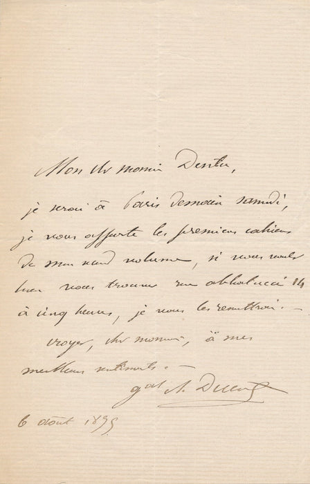 Auguste-Alexandre DUCROT Commune général Défense Paris lettre autographe signée