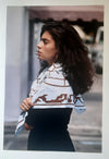 Mode publicité 2 tirages couleur photo photographie rue femme foulard
