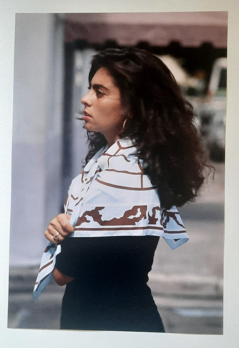Mode publicité 2 tirages couleur photo photographie rue femme foulard