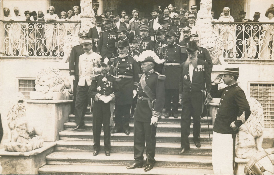Général PISTOR lettre ET 2 cartes postales photo autographe signée Tunis 1910