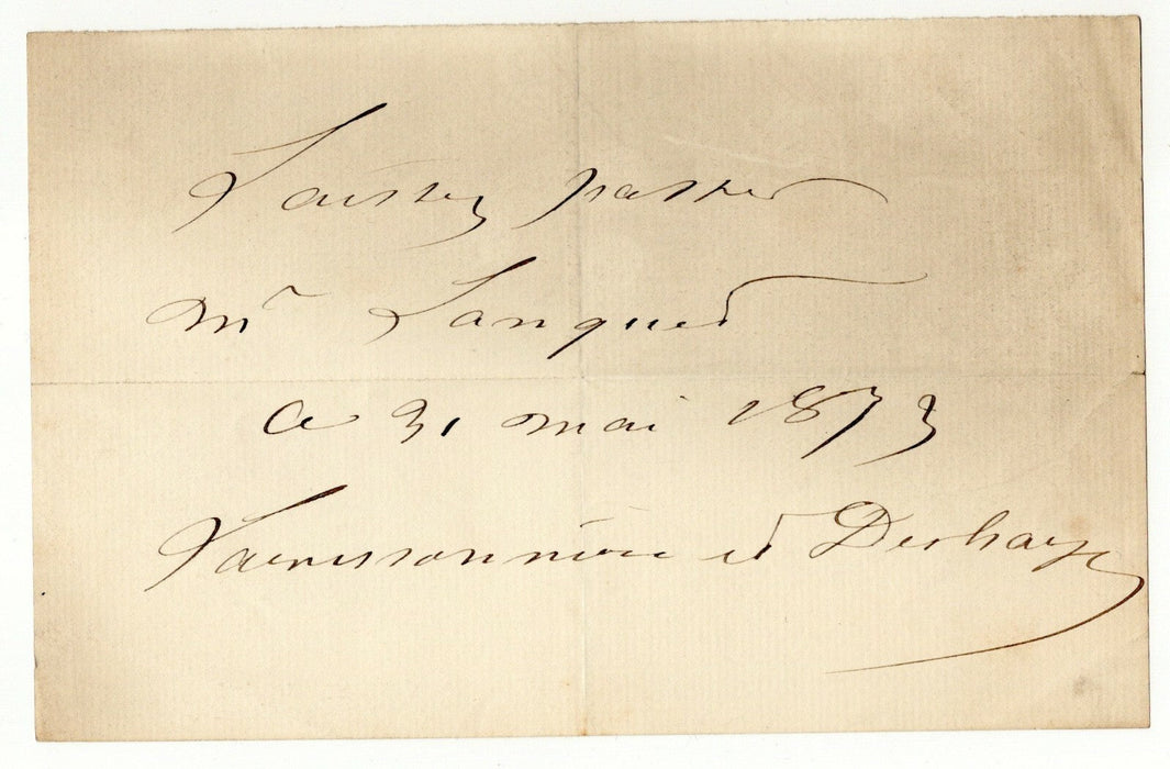 LACRESSONNIÈRE (1819-1893), comédien théâtre lettre autographe signée et billet