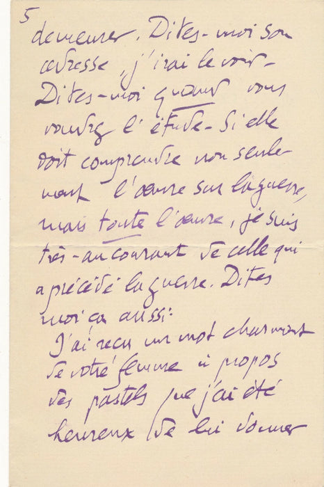 Camille MAUCLAIR lettre autographe signée sur étude STEINLEIN 1927