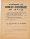 Manifeste surréalistes-révolutionnaires surréalisme Révolution 1947 Breton