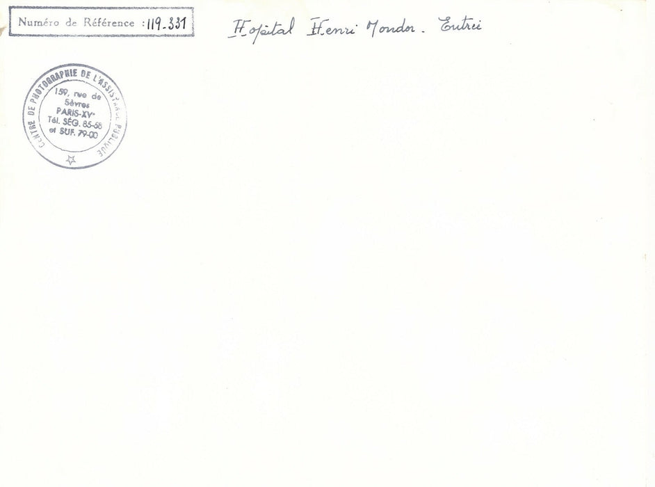 Architecture hôpital Mondor entrée 1967 photo photographie époque