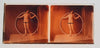 Etude nu sexy 2 stereos époque v. 1920 positif verre sépia photo photographie