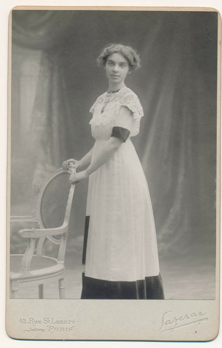 Carte cabinet femme mode photo photographie Sazerac argentique robe