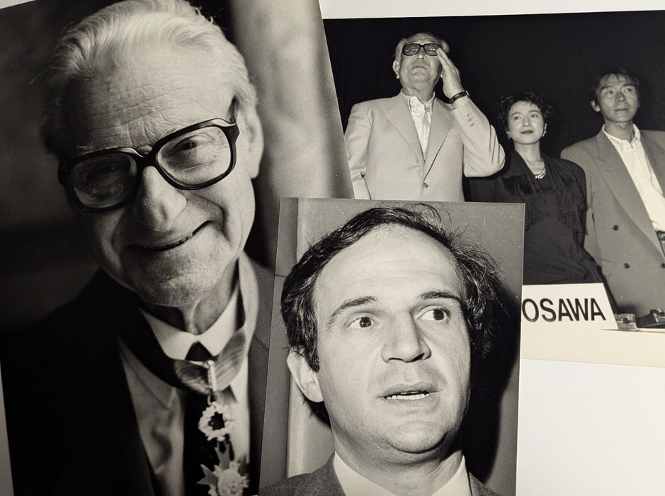 6 photos réalisateurs film : Kazan Kiarostami Allio B. deMille Truffaut Kurosawa