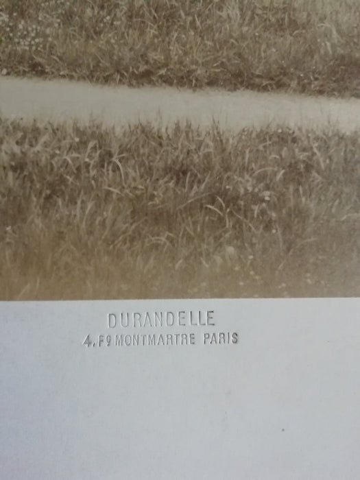 Photographie Durandelle 2 tirages parc personnages grand format albuminé