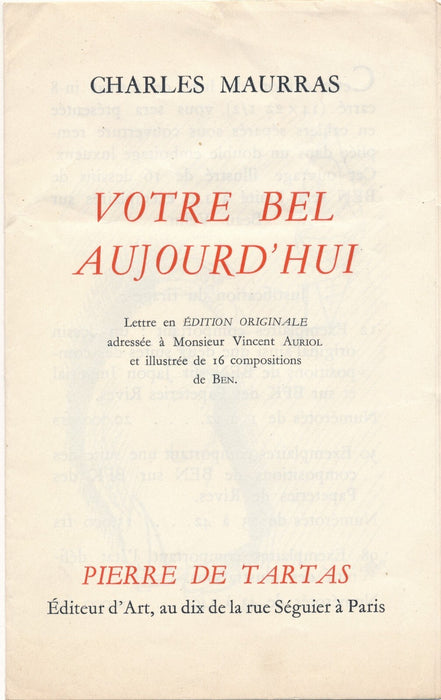 6 documents Charles MAURRAS Henri MASSIS Deux Justices Votre bel aujourd'hui...
