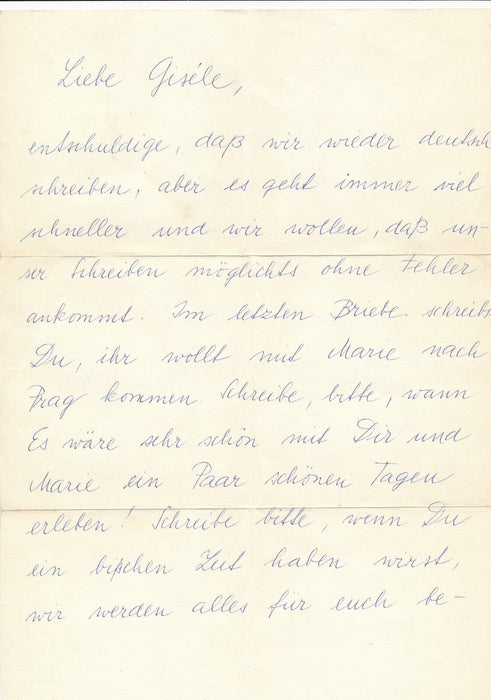 Miroslav ZUNA Marie ZUNOVA artistes tchèques correspondance autographe