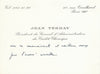 Banque Jean TERRAY Lettre signée carte autographe visite photo Crédit chimique