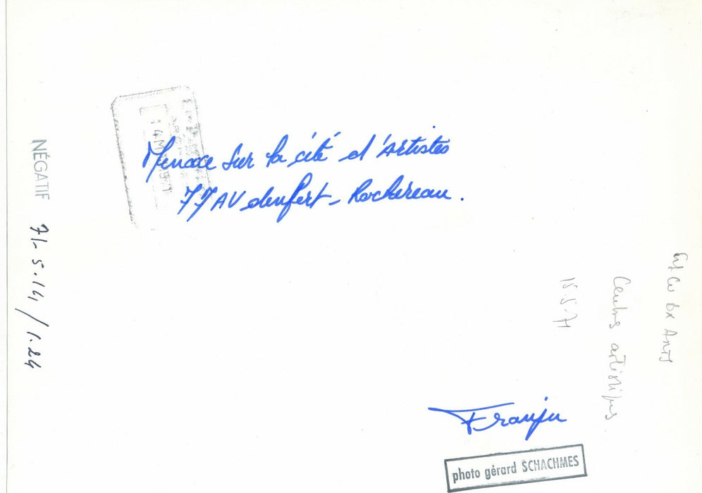 le peintre André TONDU dans son atelier Denfert Rochereau photo photographie 