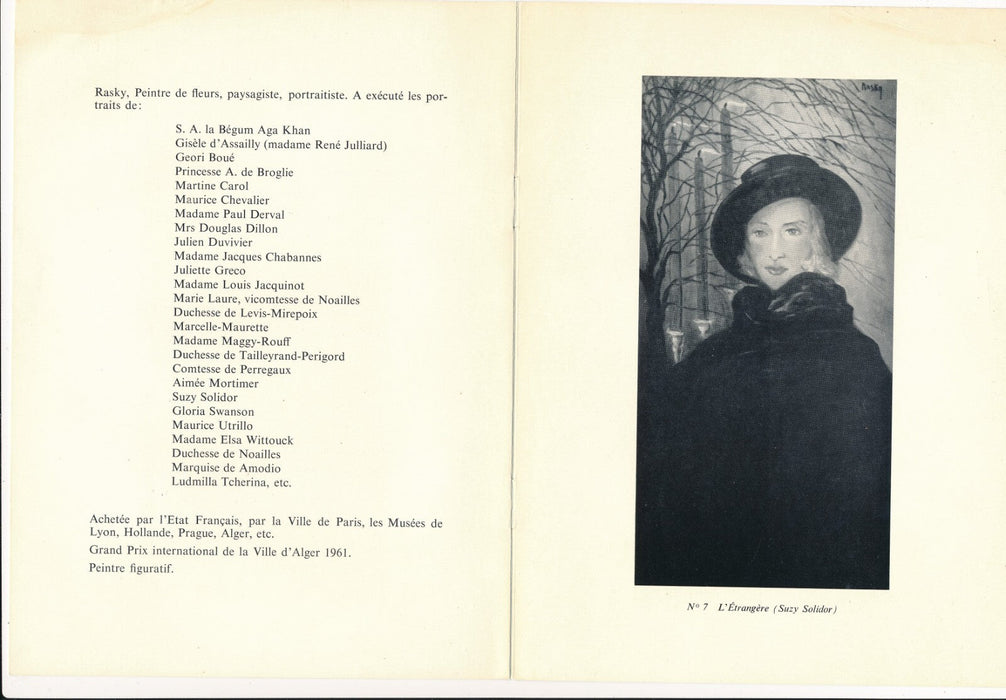 RASKY peintre brochure exposition galerie Motte Genève