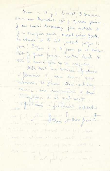 Henri SAUGUET lettre autographe signée à INGHELBRECHT Requiem : c'est beau !