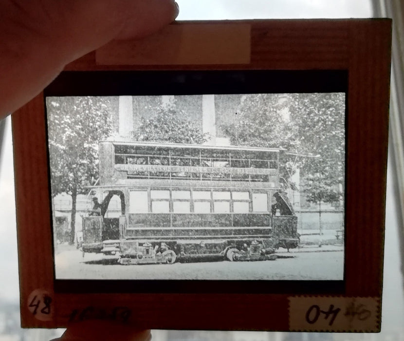 Tramway électrique impérial positif sur verre photo photographie 