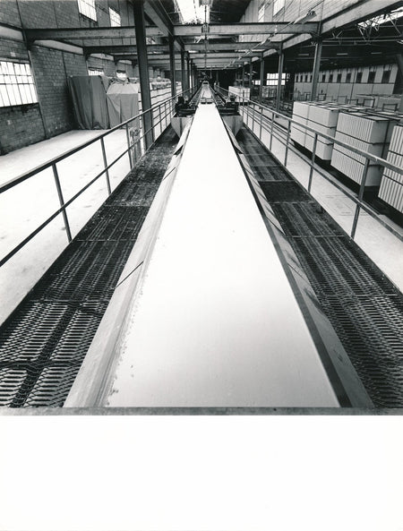 Photographie Plâtrerie usine carreaux plâtre industrie argentique époque tirage