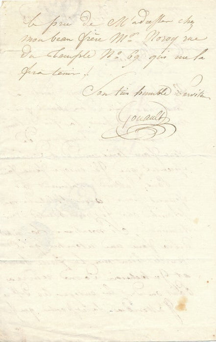 GOUAULT graveur à LAGUICHE dessinateur 4 lettres autographes signées Mongez