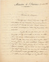 De Lourdoueix ministère de l’Intérieur Lettre signée 1826 demande de pension