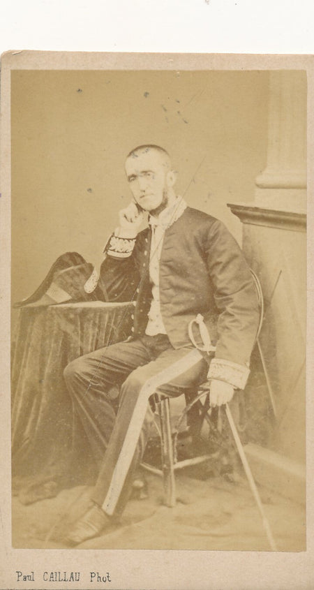 Militaria 7 photographies lot photo photographie cdv Caillau Artigue Pierson...