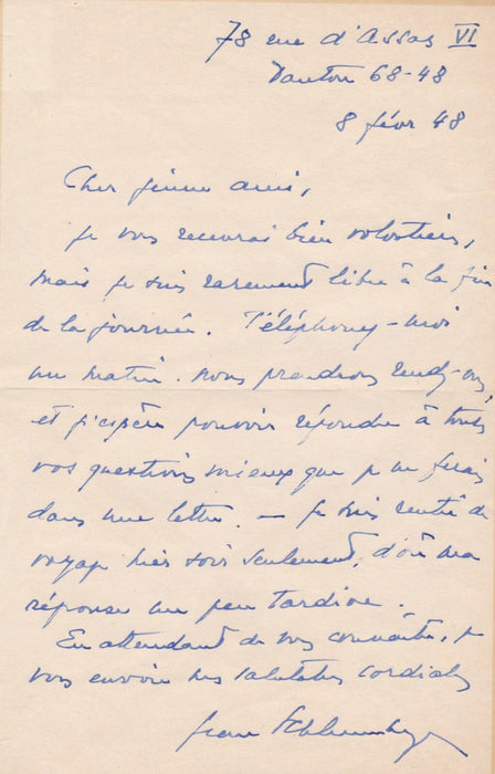Jean SCHLUMBERGER 9 lettres à H. Devaux Gallimard cousin Gustave exposition...