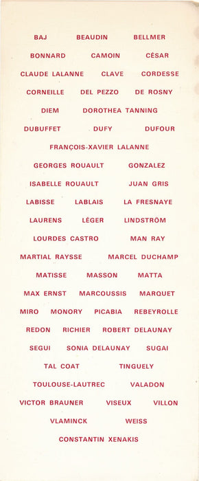 galerie Creuzevault dépliant exposition collective 1969 Portrait de l’autre