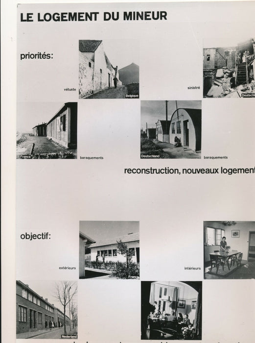 graphisme plan Marshall France 1950 mines et mineurs photo photographie