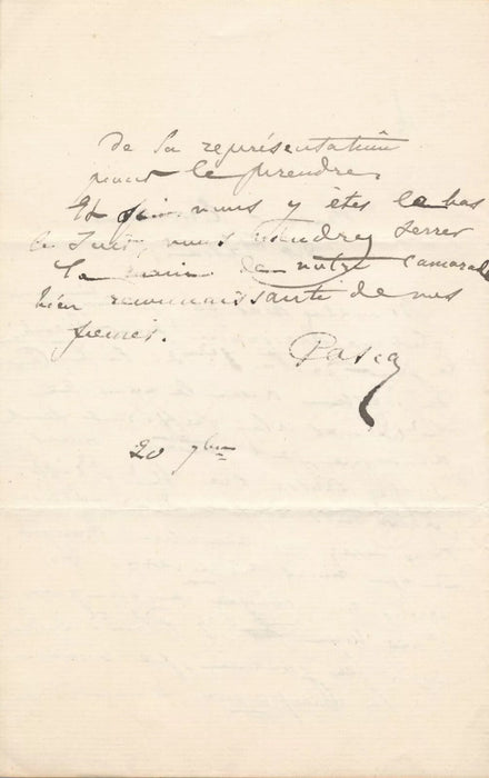 Madame Pasca comédienne 3 lettres autographes signées