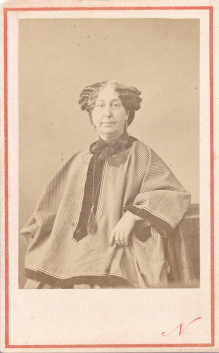 Photo photographie George SAND albumine carte de visite Nadar