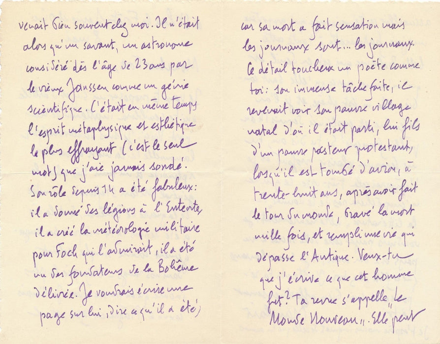 Camille MAUCLAIR Lettre autographe signée M. Rastislav Stefanik tchécoslovaquie