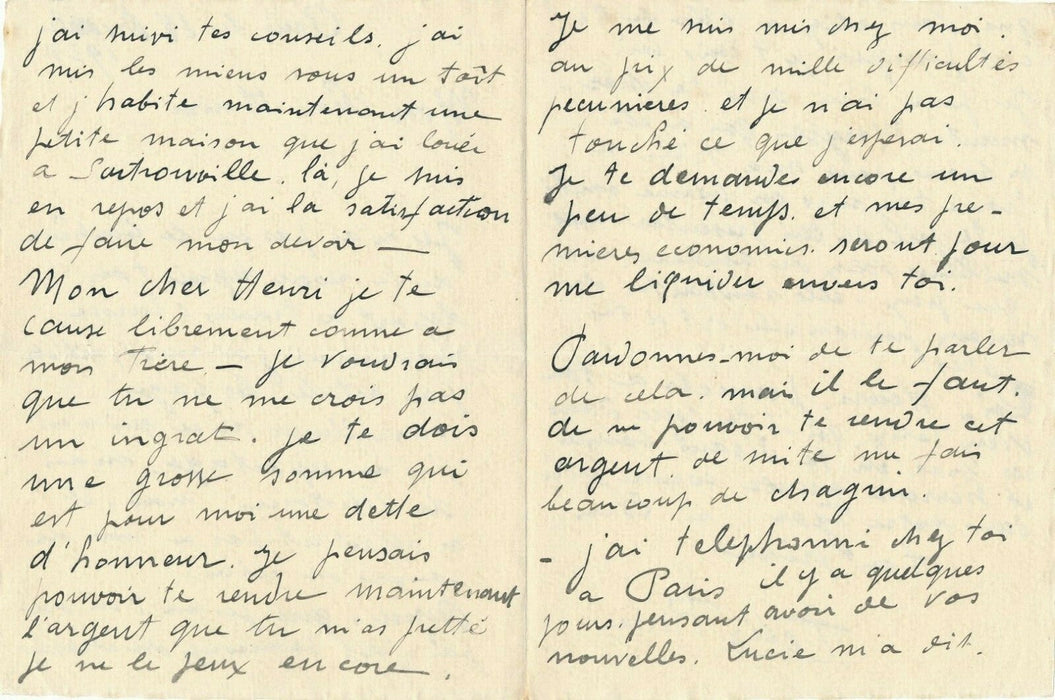 Félix PIERRE Sartrouville dessinateur 6 lettres à Henri Béraud écrivain