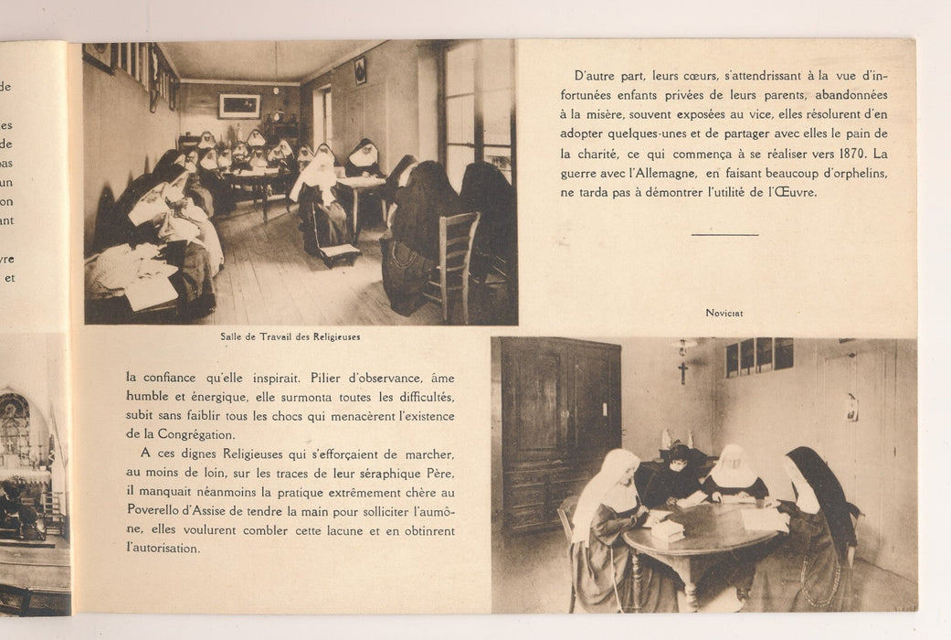 Orphelinat religieuses franciscaines Notre-Dame Anges Condrieu livret 1941