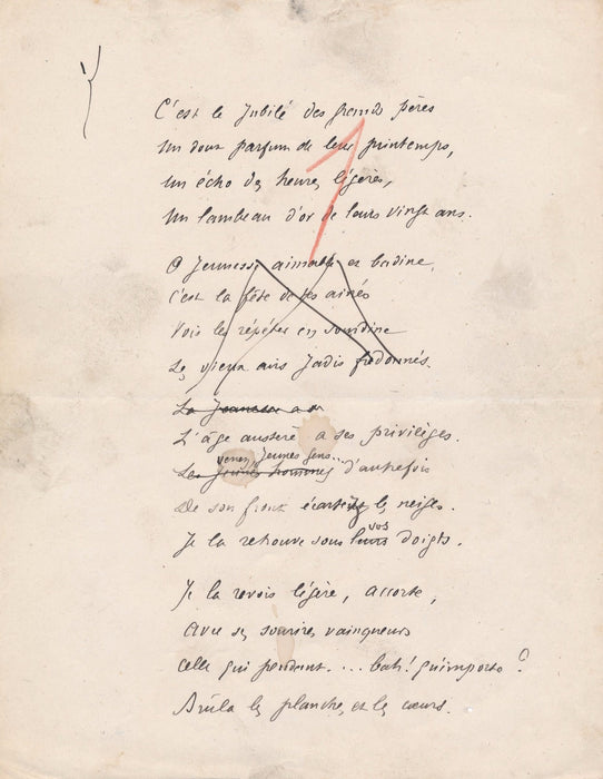 Théâtre Virginie Déjazet 1874 Manuscrit autographe signé G. Jollivet eloge