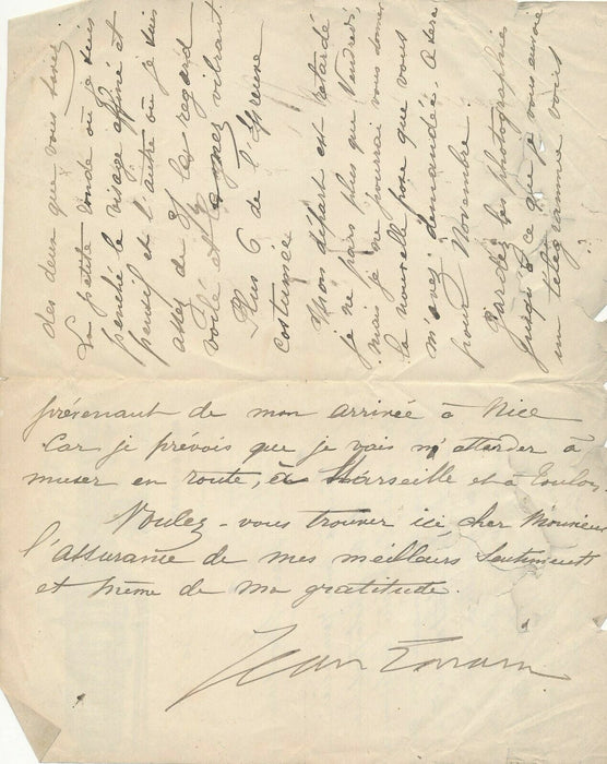 Jean Lorrain 4 lettres Madame de Thèbes 1 lettre sur la photographie portrait