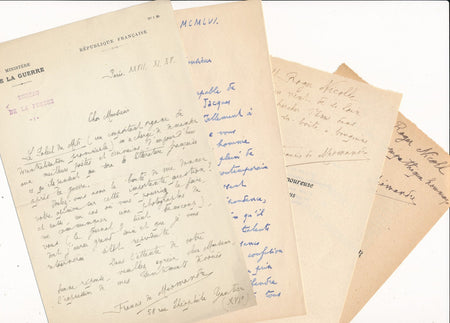 Francis de Miomandre 2 lettres autographes signées ET 2 envois P. Fort Hébertot