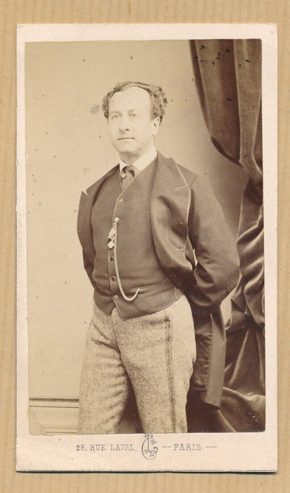 comédien Prosper BRESSANT tirage albuminé cdv photo photographie Cremiere