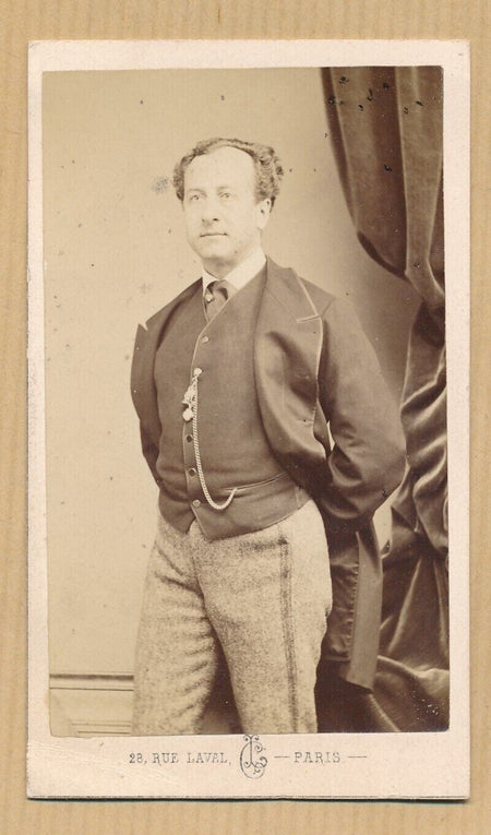 comédien Prosper BRESSANT tirage albuminé cdv photo photographie Cremiere