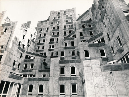 photo Evry Essonne Les Pyramides ville nouvelle architecture argentique époque