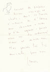 Léonor FINI lettre autographe signée un lit comme un radeau couvert de papiers..