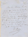 Victor MASSÉ demande à voir rapidement M. Hamel... lettre autographe signée