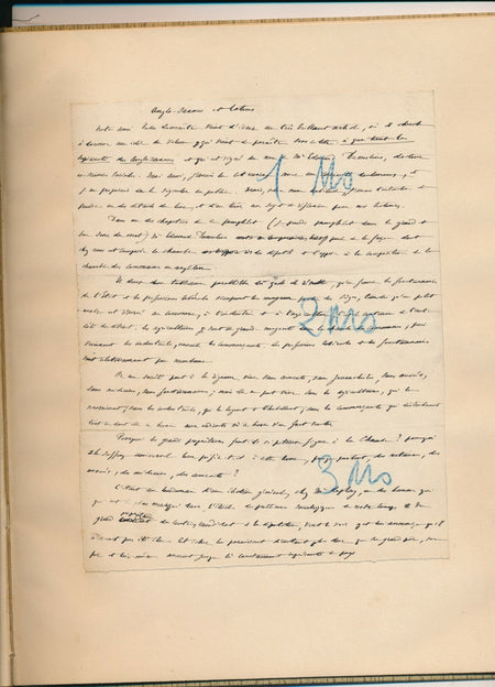 F. SARCEY manuscrit autographe signé 4 p. Jules Lemaîre Edmond Demolins anglais