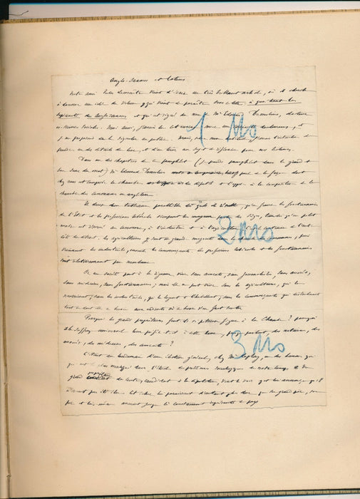 F. SARCEY manuscrit autographe signé 4 p. Jules Lemaîre Edmond Demolins anglais