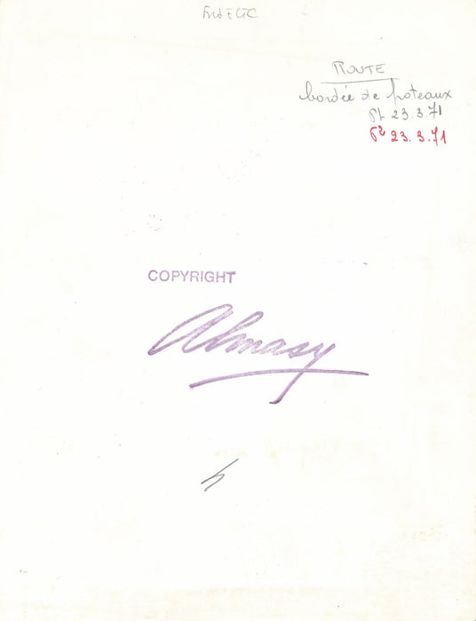 Paul ALMASY route poteaux photo photographie époque 1971