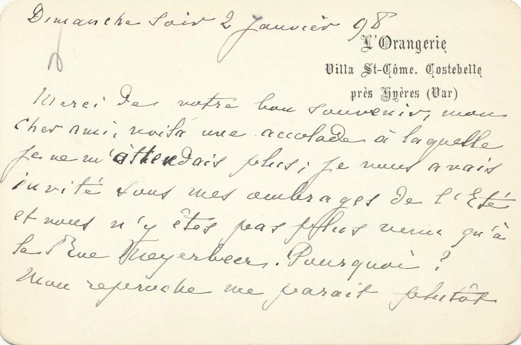 Madame Pasca comédienne 3 lettres autographes signées