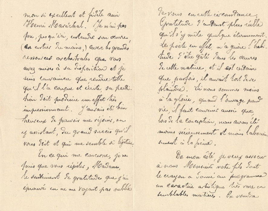 Paul COLLIN belle lettre sur drame Le Miracle de Naïm autographe signée