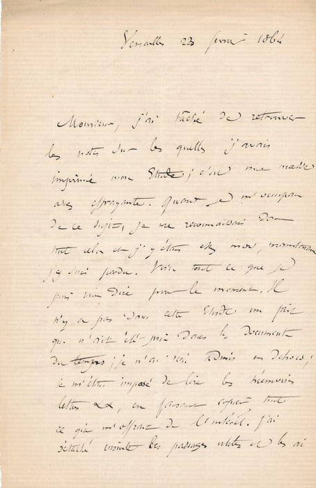 Ernest BERSOT 2 lettres autographes signée 1 sur Mesmer et le magnétisme animal