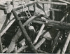 bois Ouvrier chantier construction pont photo photographie v. 1950 Noel Le Boyer