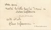 Jules LEFEBVRE peintre 4 cartes de visite autographes signées à Gaston BRAUN
