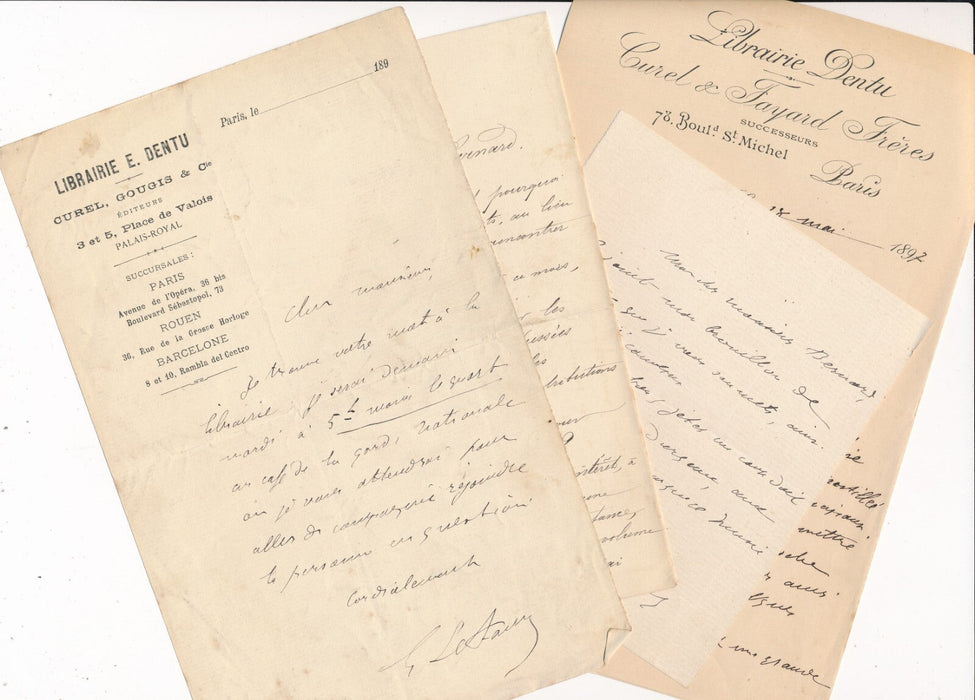 Albert Bernard célèbres cartes géographiques lot lettres reçues dont Labessade